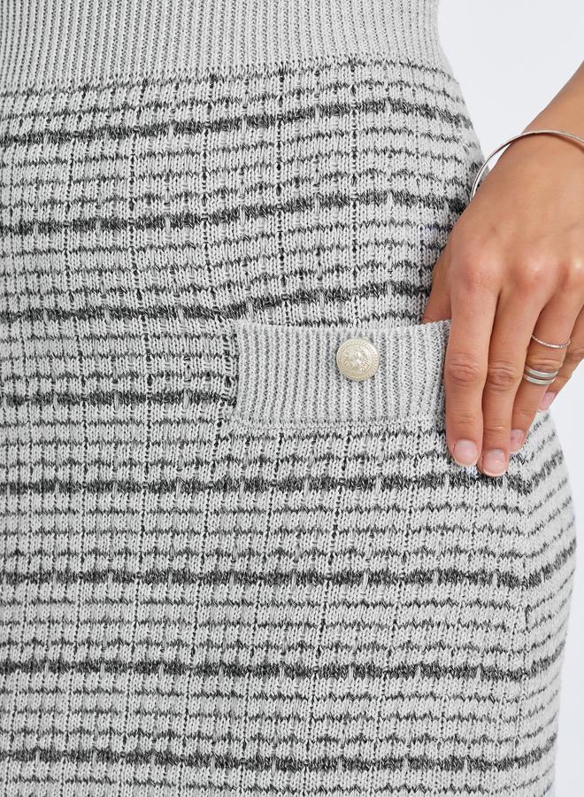 Styli Women Knit Midi Dress with Short Sleeves - Image 3