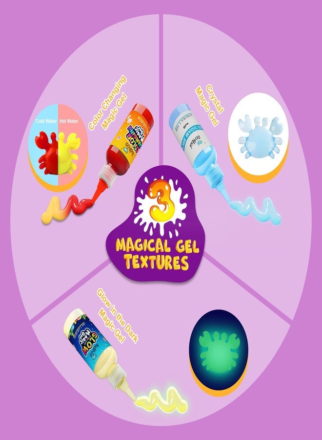 Kiditos Magic Water Elf Toy Kit-Squishies for Kids,12 Gels+10 Molds&1 Bottle, Magic Gel Water Pets Sensory Toy, Fun DIY Craft Kit & Refill, Party Favors, Birthday & Christmas Gifts for Kids Ages 3+ - Image 3