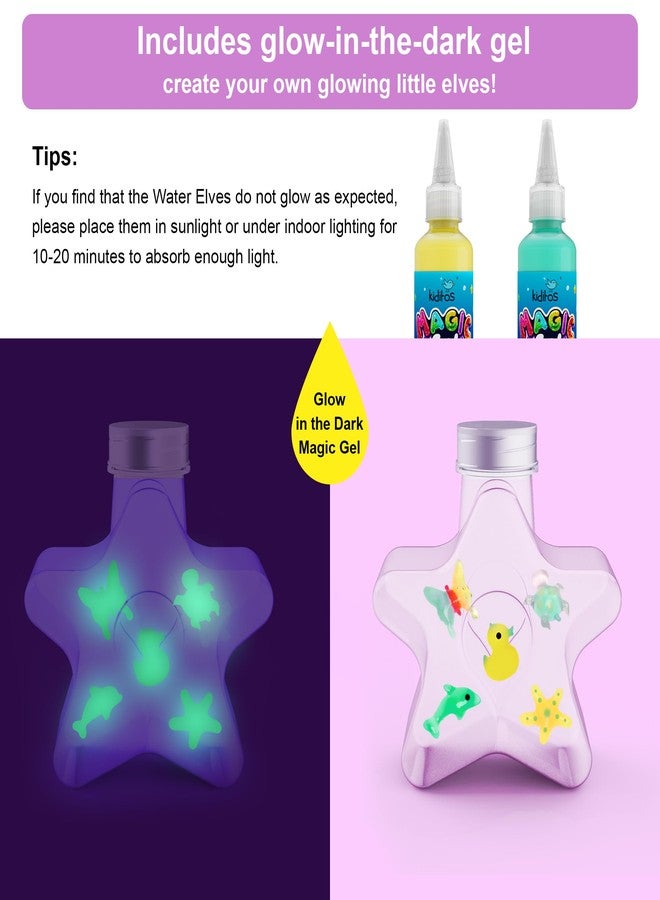 Kiditos Magic Water Elf Toy Kit-Squishies for Kids,12 Gels+10 Molds&1 Bottle, Magic Gel Water Pets Sensory Toy, Fun DIY Craft Kit & Refill, Party Favors, Birthday & Christmas Gifts for Kids Ages 3+ - Image 4