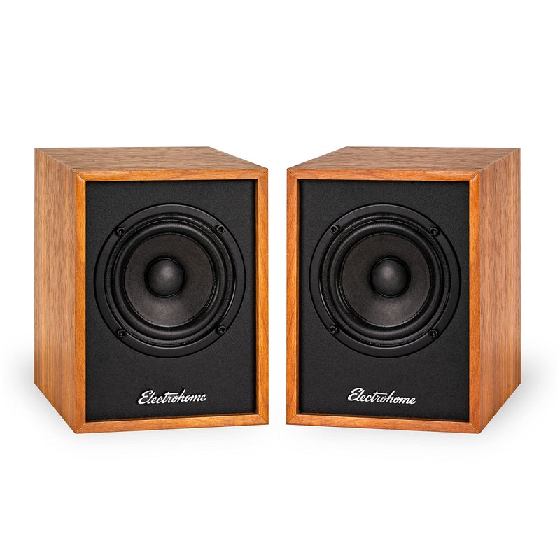 Electrohome Huntley Powered Bookshelf Speakers with Built-in Amplifier and 3" Drivers for Turntable, TV, PC and Wireless Music Streaming Featuring Bluetooth 5, RCA and Aux (EB10) - Image 1