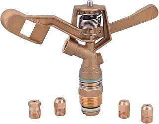 LD 3/4-in Brass Impact Sprinkler with 4pcs Nozzles 1/8",9/64",5/32",11/64" (1-Pack) - Image 1