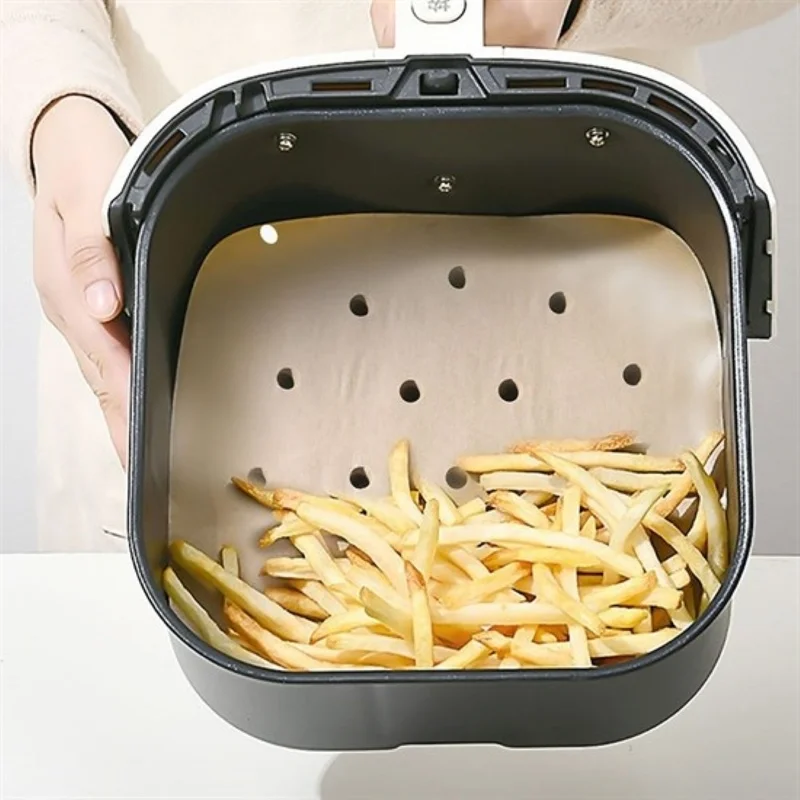 5DM 50 Pcs Air Fryer Baking Paper Disposable Air Fryer Non-Stick Oil Paper Perforated Model
