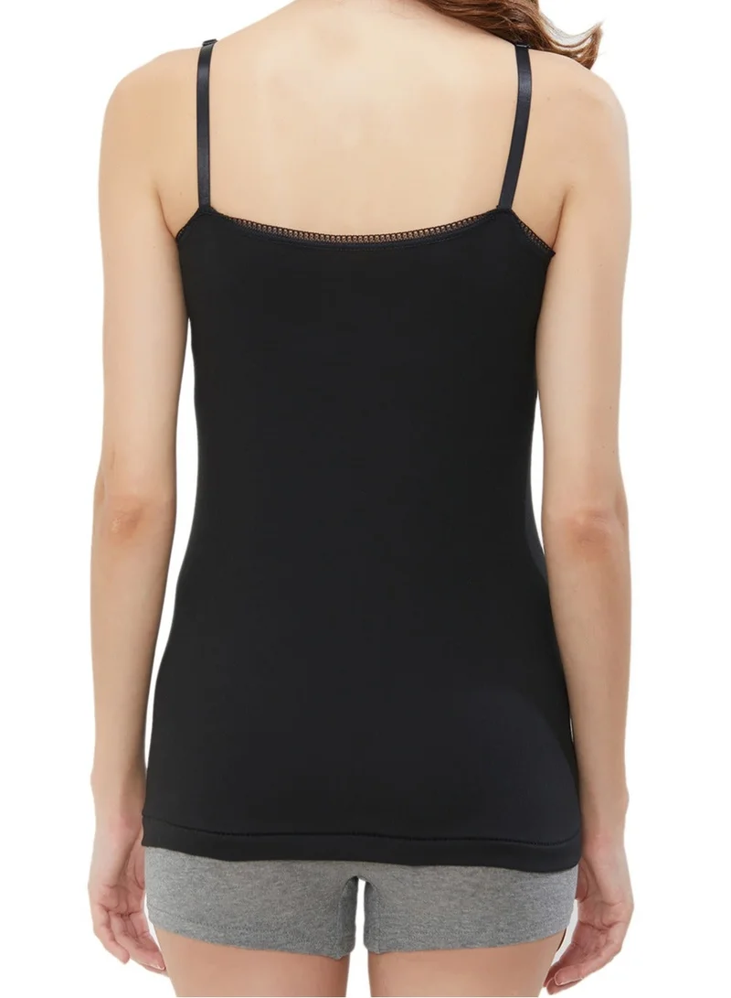 BYC  WOMEN'S ADJUSTABLE STRAP COTTON CAMISOLE (PACK OF 3) - BLACK for Women | Best Price UAE