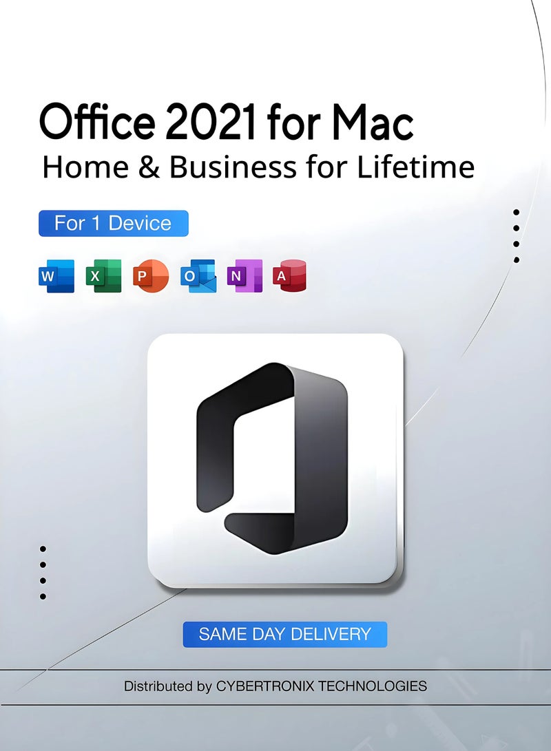 Microsoft Microsoft Office 2021 for Mac | Home & Business | Lifetime Subscription for 1 Device | Digital License | Same Day Delivery