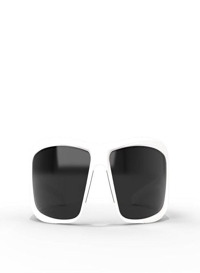 إيدج نظارات السلامة EDGE Brazeau الملفوفة، مضادة للخدش، غير قابلة للانزلاق، مقاومة للأشعة فوق البنفسجية 400، درجة عسكرية، متوافقة مع معايير ANSI/ISEA وMCEPS، عرض 5.04 بوصة، إطار أبيض/عدسة دخانية - Image 2