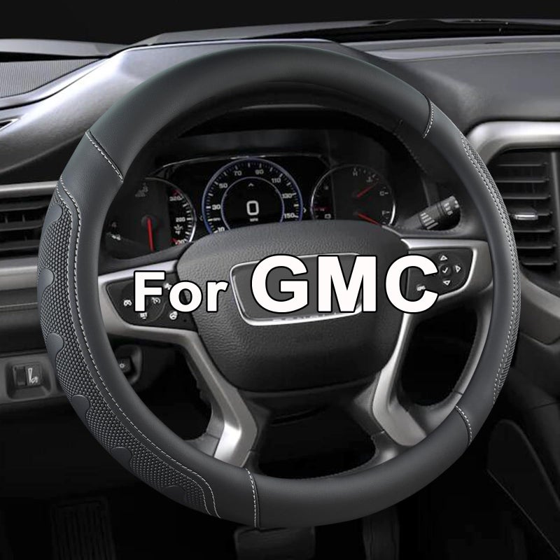GIANT PANDA Steering Wheel Cover for GMC Sierra Acadia Terrain YukonBlackGray LineStandard Size