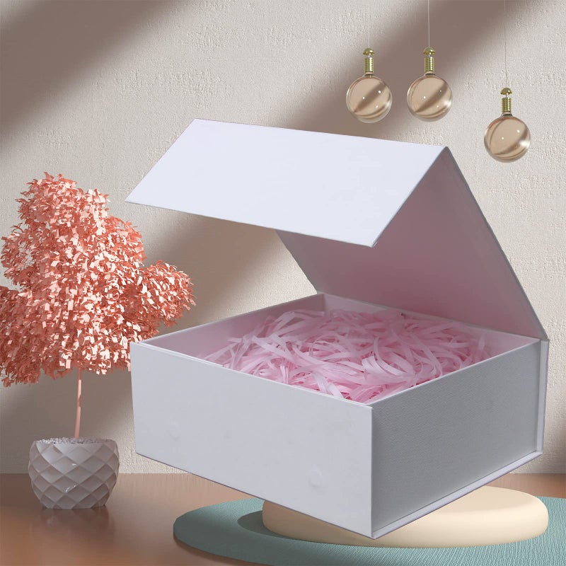 Rsgift 5 Pack of White Gift box,7.8x7x3.1 Gift Packaging Gift Boxes for Valentines Day Flower Gift Boxes for Presents Birthday Christmas,Thanksgiving Day - Image 3