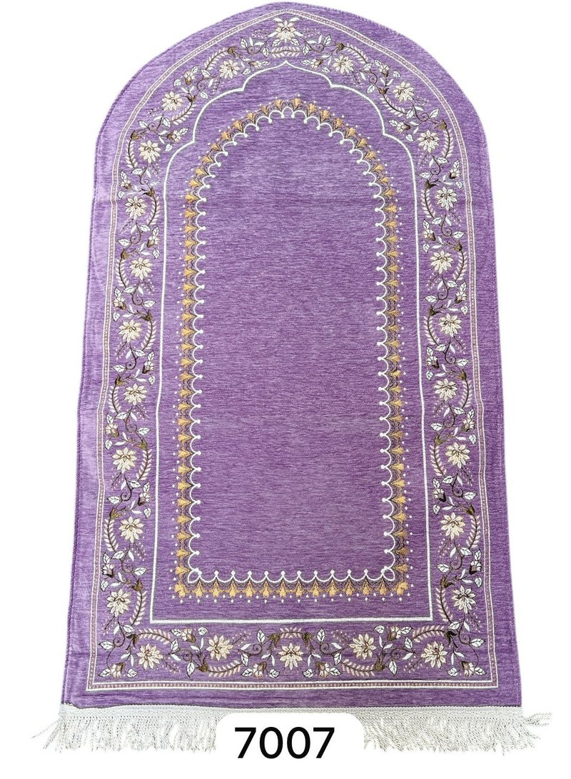 Sky Shine Ultra Soft Foam Padded Prayer Mat – Luxury Anti-Slip Sajjadah for Men & Women | Thick, Comfortable, Foldable Islamic Prayer Rug – Purple Color - Image 2