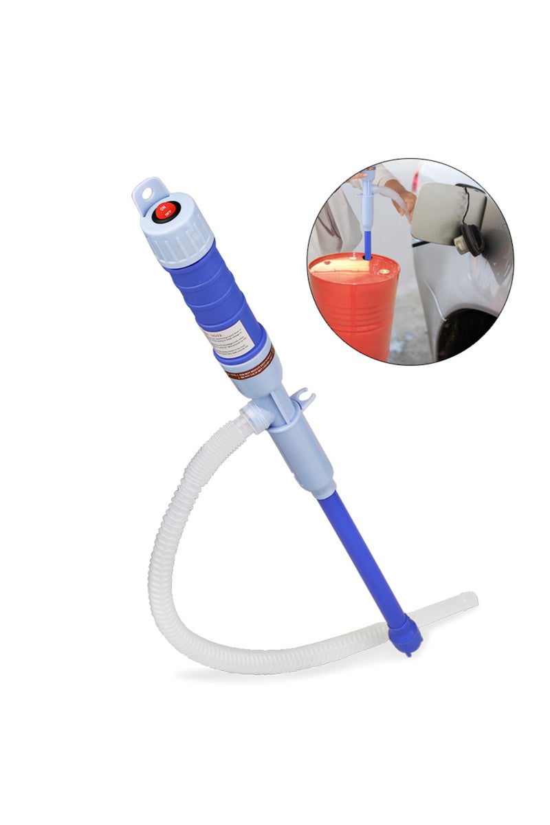 مضخة زيت كهربائية زرقاء اللون، قطعة واحدة، مضخة شفط لنقل السوائل، مضخة يدوية تعمل بالبطارية، أداة تعمل بالماء والغاز
