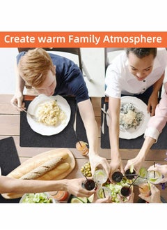 Y&D Felt Placemats Coasters Cutlery Set, Heat-Resistant Non-Slip Table Place Mats for Home and Restaurant Washable Set with 6 Placemats, Coasters, Bags(Deep Grey)  - Image 5
