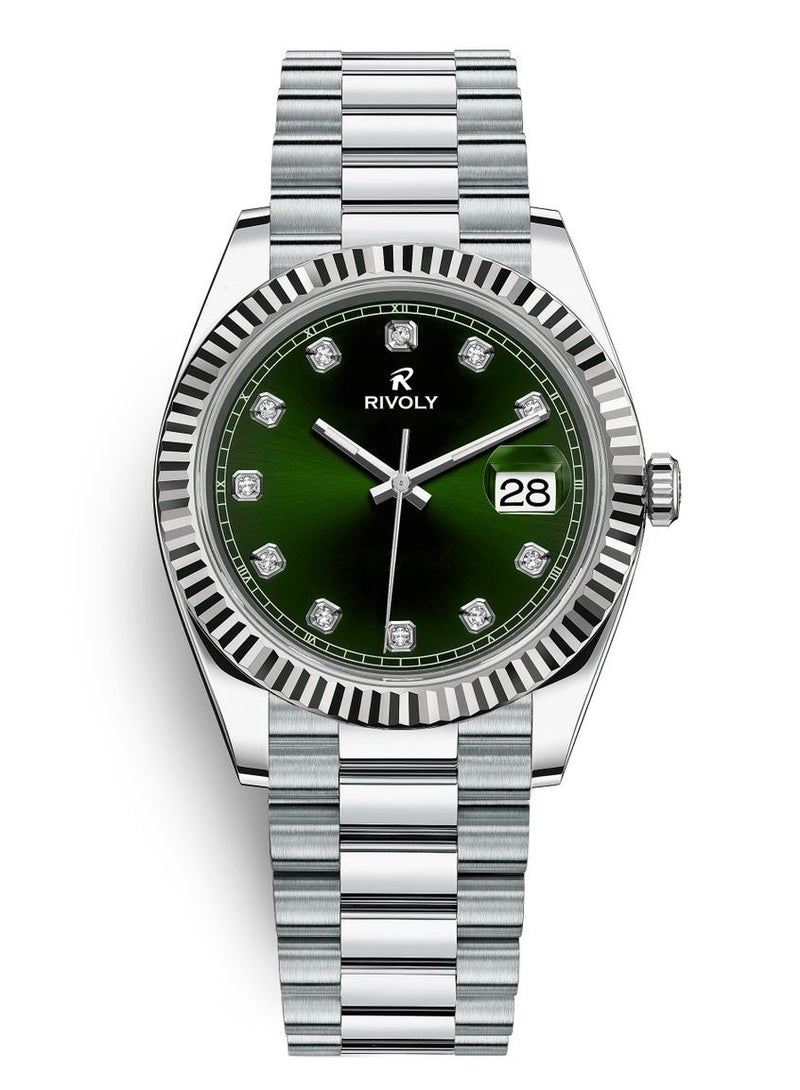 Rivoly Modern Men's Watch With Date Stainless Steel 