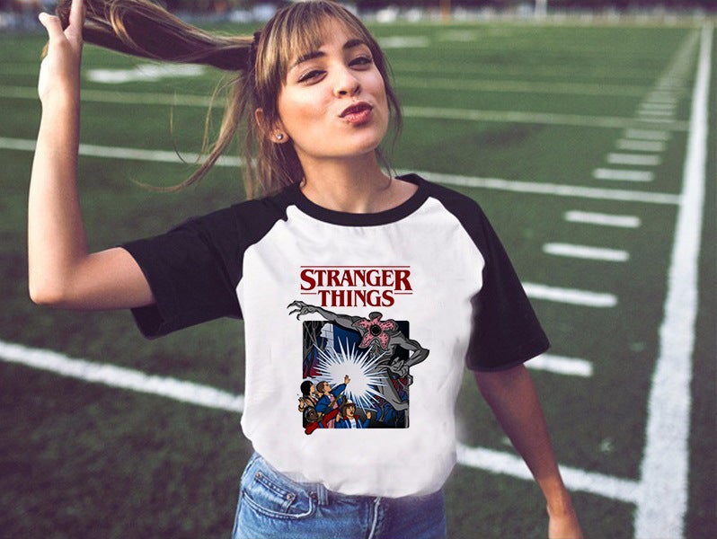 Strange Things 3 Printed Women'S Raglan T-Shirt Women'S Short Sleeve Wish - Image 1