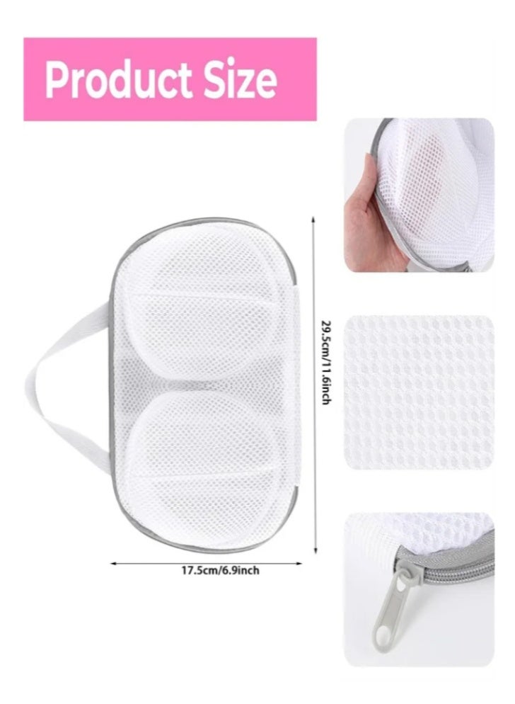 حقائب غسيل الصدر الغسيل ، 2PCS حقائب شبكة الملابس الداخلية مجموعة لغسالة الغسيل مع سحاب للنساء تخزين الغسيل الغسيل الحلويات (أكواب A إلى C) - Image 2