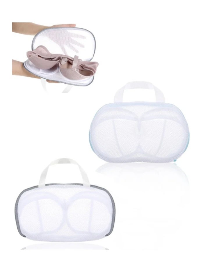 حقائب غسيل الصدر الغسيل ، 2PCS حقائب شبكة الملابس الداخلية مجموعة لغسالة الغسيل مع سحاب للنساء تخزين الغسيل الغسيل الحلويات (أكواب A إلى C) - Image 1