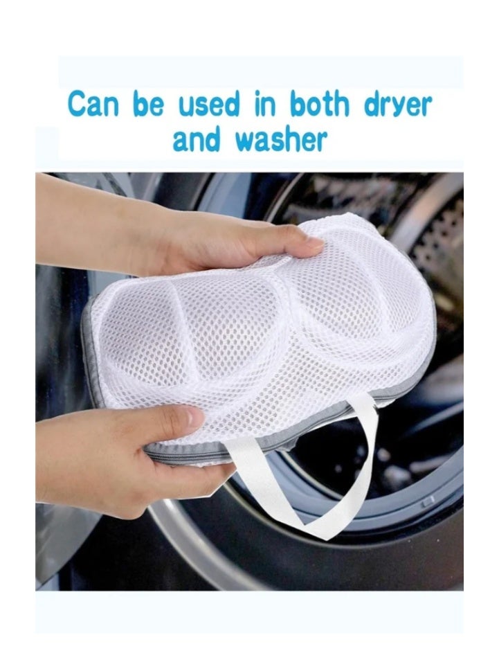 حقائب غسيل الصدر الغسيل ، 2PCS حقائب شبكة الملابس الداخلية مجموعة لغسالة الغسيل مع سحاب للنساء تخزين الغسيل الغسيل الحلويات (أكواب A إلى C) - Image 5