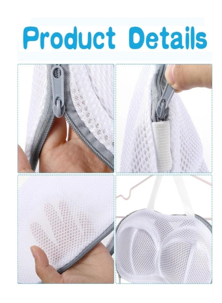 حقائب غسيل الصدر الغسيل ، 2PCS حقائب شبكة الملابس الداخلية مجموعة لغسالة الغسيل مع سحاب للنساء تخزين الغسيل الغسيل الحلويات (أكواب A إلى C) - Image 3