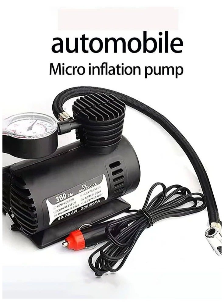 Portable Emergency Air Compressor - Inflator Pump For Car / Motorcycle / Tire / Football - 12V - Image 1