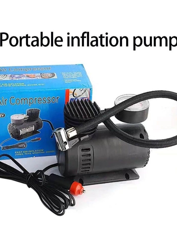 Portable Emergency Air Compressor - Inflator Pump For Car / Motorcycle / Tire / Football - 12V - Image 5