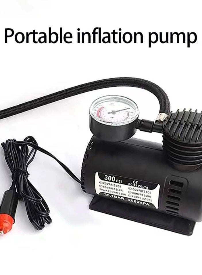 Portable Emergency Air Compressor - Inflator Pump For Car / Motorcycle / Tire / Football - 12V - Image 3