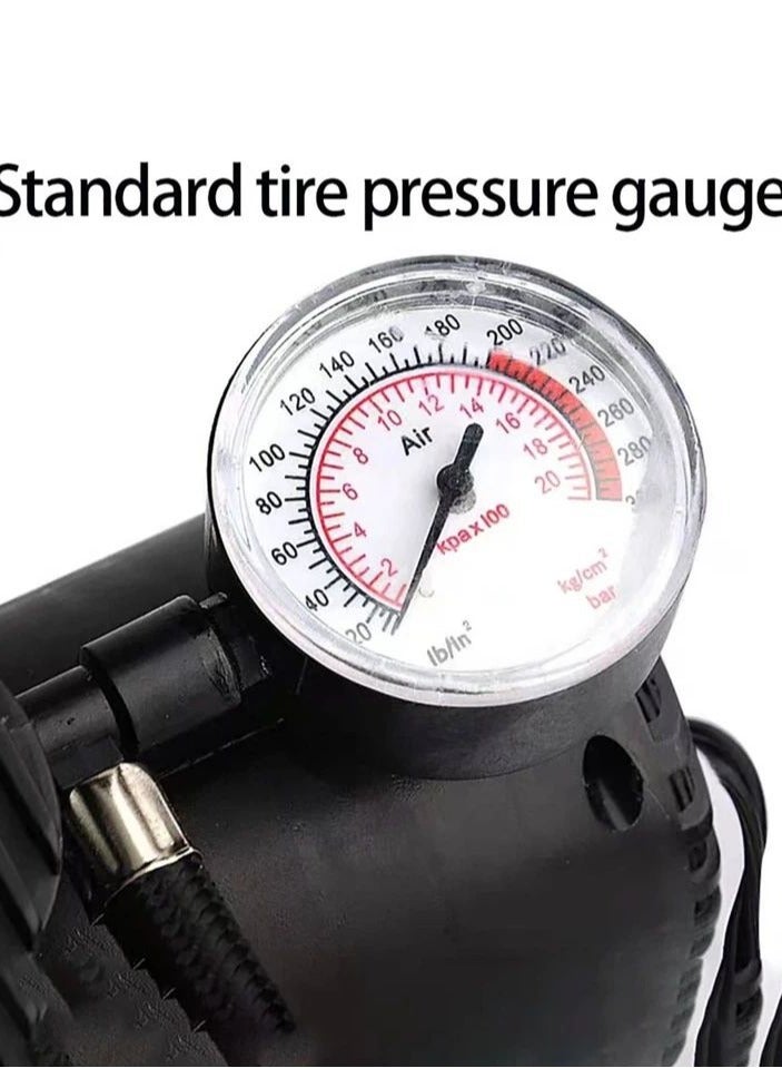 Portable Emergency Air Compressor - Inflator Pump For Car / Motorcycle / Tire / Football - 12V - Image 4