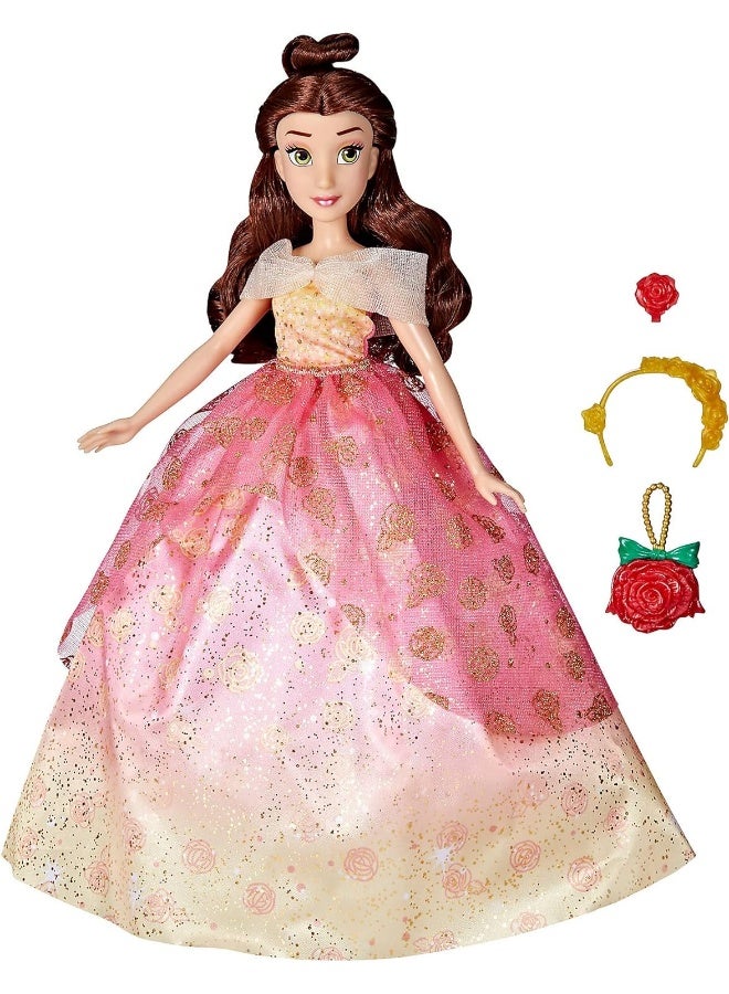 Disney Princess Life Belle Fashion Doll, 10 Outfit Combinations, Fashion Doll Clothes and Accessories, Toy for Kids 3 Years Old and Up - Image 1