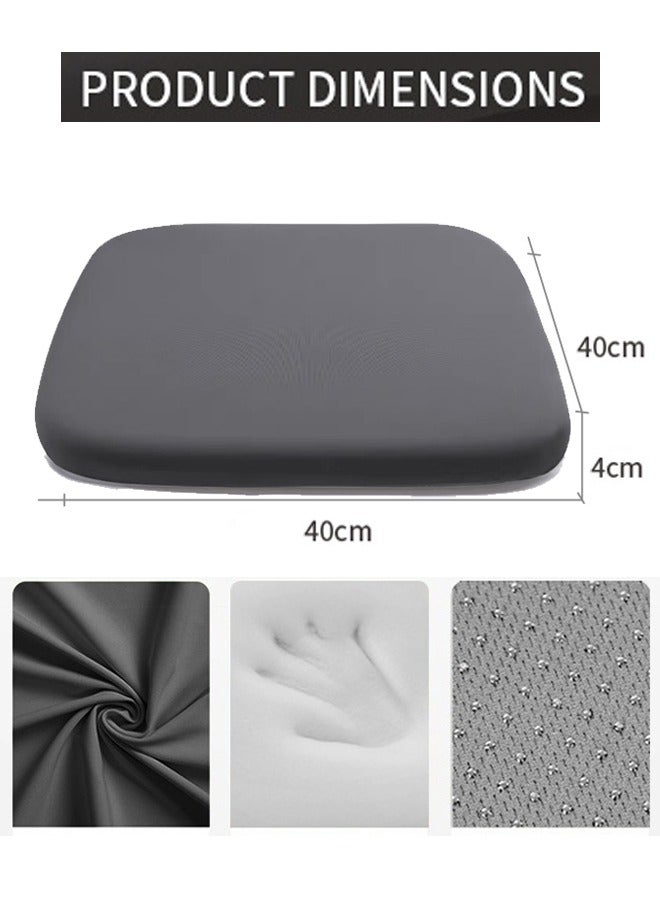 Chair Cushions for Dining Chairs, Memory Foam Kitchen Seat Cushions, Non-Slip Chair Pads with Ties, Foam Comfortable Chair Pad for Kitchen, Slip Resistant Indoor Seat Cushion for Kitchen, Dining Room, Office, Patio Chairs  - Image 2