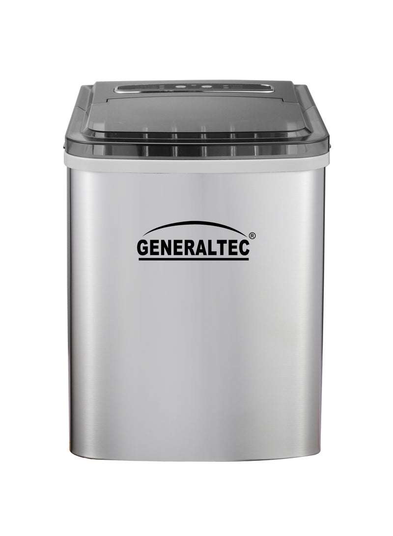 جنرال تيك Generaltec Ice Maker, Large Countertop Ice Maker with Ice Scoop, 12 kg Compact Self-Cleaning Clear Ice Maker, Best for Home/Kitchen/Bar/Party 12 kg 110 W GICM12SS Silver - Image 3