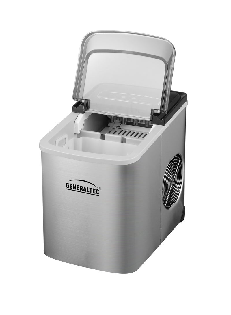 جنرال تيك Generaltec Ice Maker, Large Countertop Ice Maker with Ice Scoop, 12 kg Compact Self-Cleaning Clear Ice Maker, Best for Home/Kitchen/Bar/Party 12 kg 110 W GICM12SS Silver - Image 5