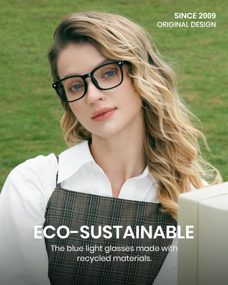 Cyxus Blue Light Blocking Computer Glasses Square Classic Retro Clear Lens Eyeglasses Frame for Women and Men - Image 4