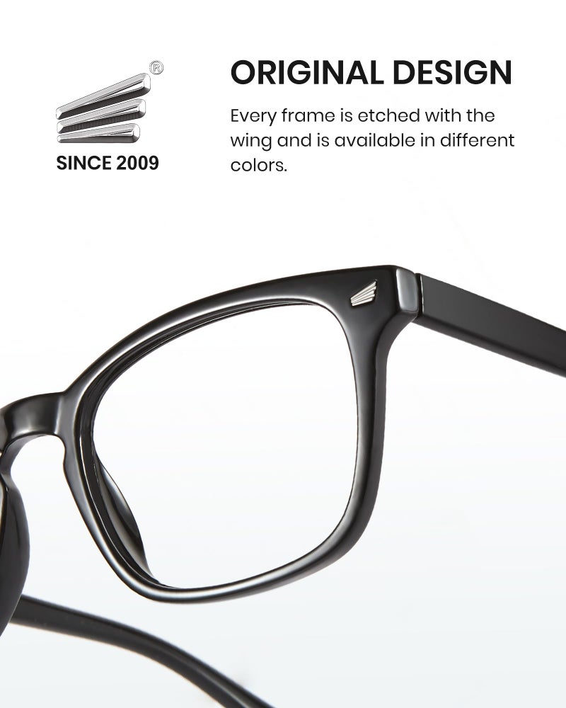 Cyxus Blue Light Blocking Computer Glasses Square Classic Retro Clear Lens Eyeglasses Frame for Women and Men - Image 5