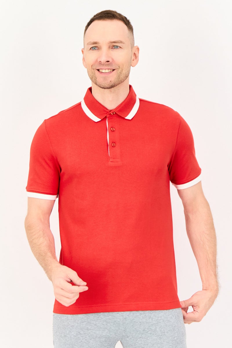 PUMA Men Regular Fit Short Sleeve Outdoor Polo Shirt, Red - Image 1