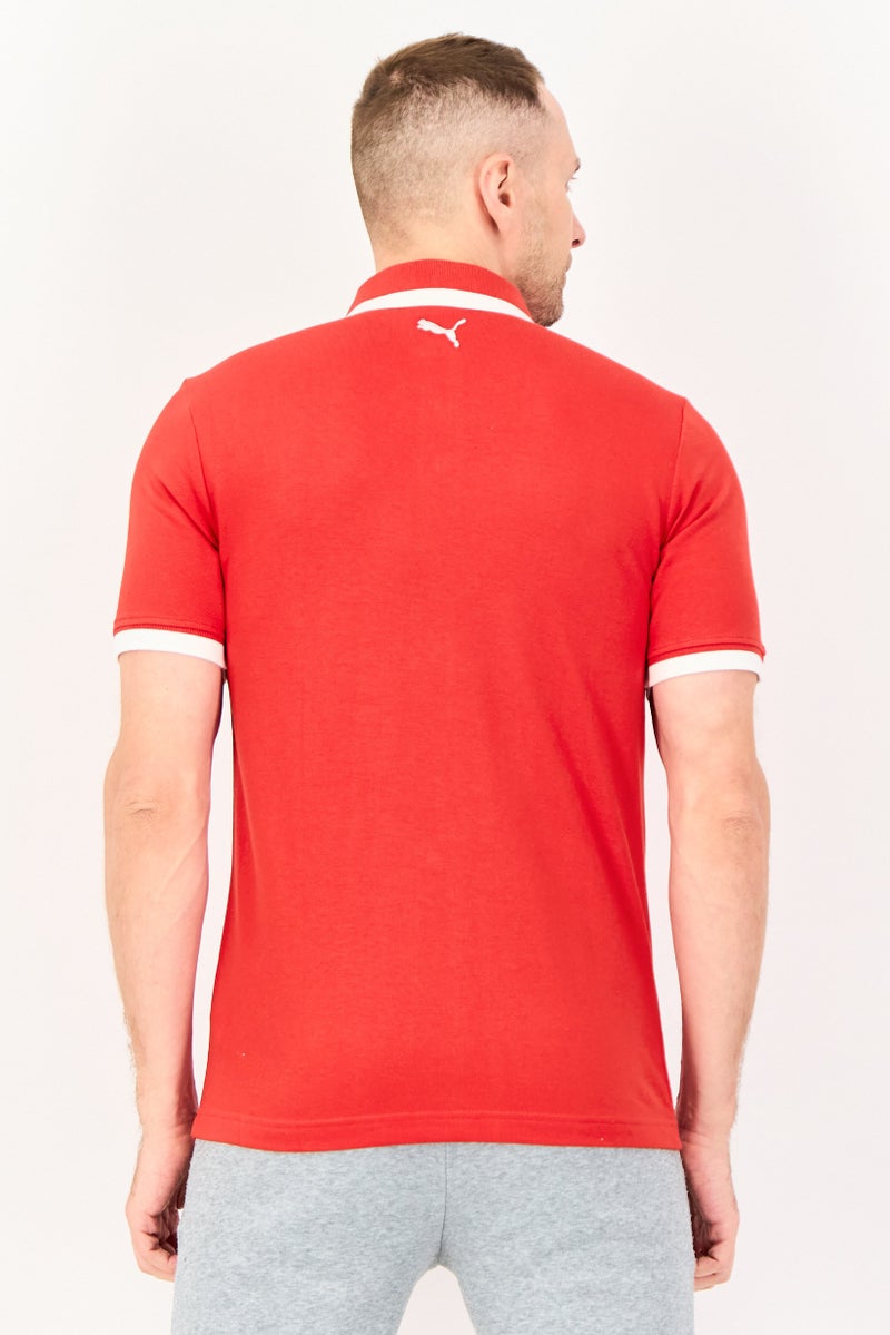 PUMA Men Regular Fit Short Sleeve Outdoor Polo Shirt, Red - Image 3