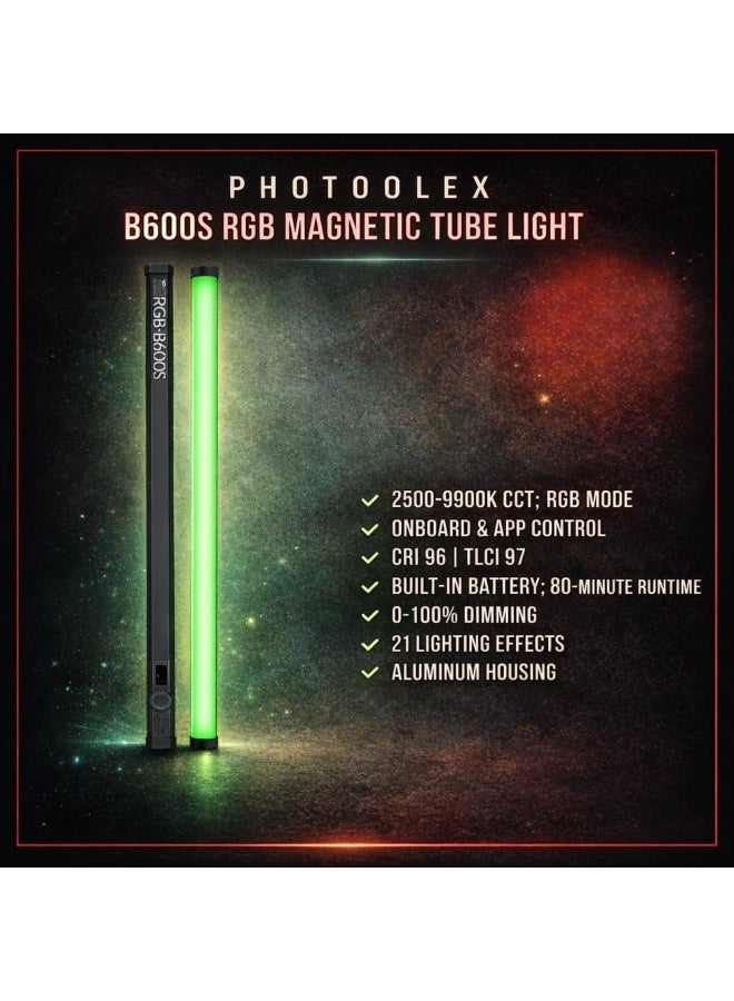PHOTOOLEX B600S RGB Magnetic Tube Light - Image 2