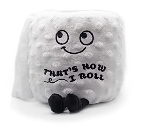 Punchkins Toilet Roll Plushie Thats How I Roll Silly Toilet Paper Plush Cute Sassy Plush Toy for Gifting - Image 1