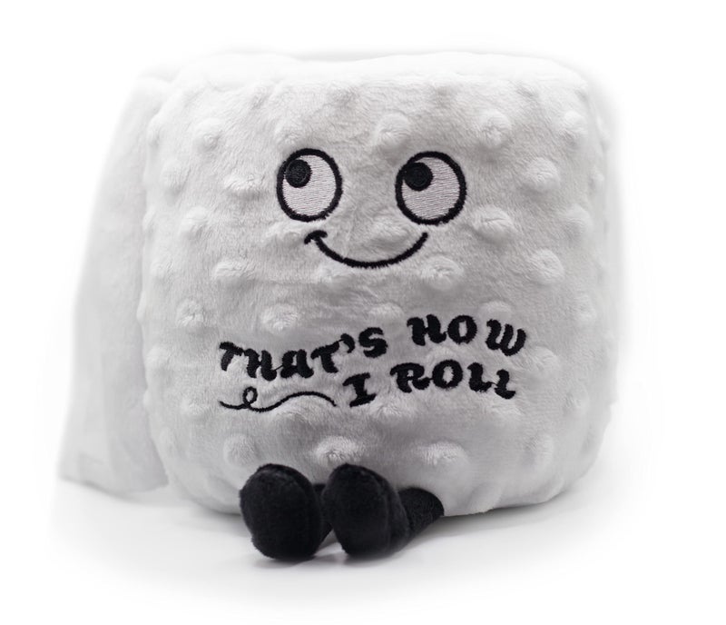 Punchkins Toilet Roll Plushie Thats How I Roll Silly Toilet Paper Plush Cute Sassy Plush Toy for Gifting - Image 3