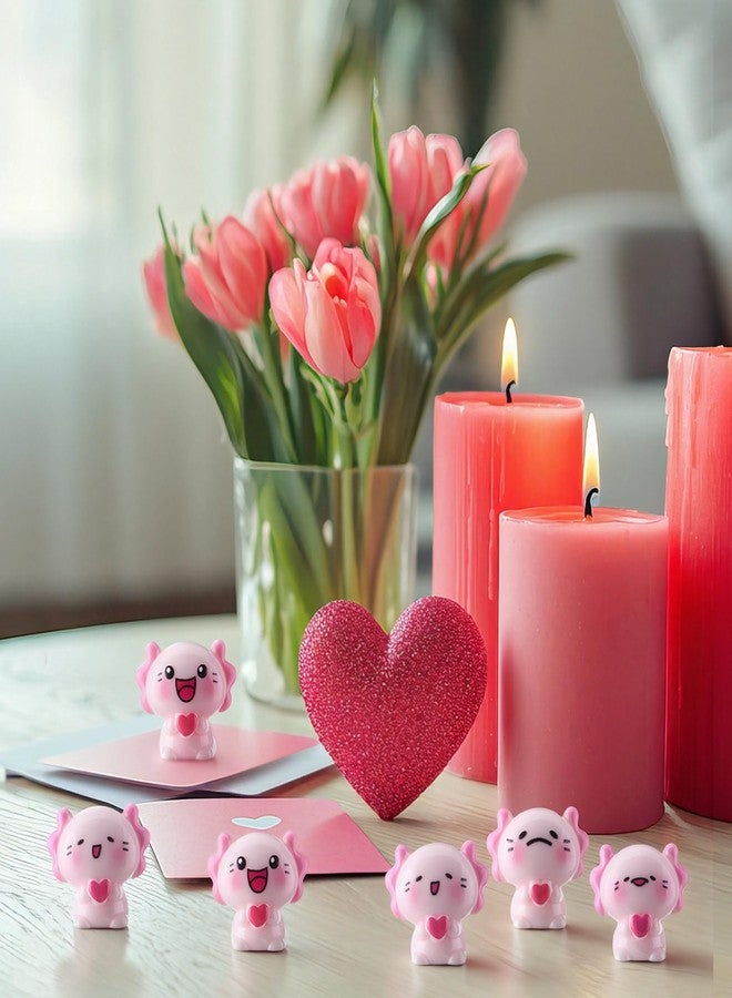 Quzzil 48 Pcs Mini Resin Axolotl 4 Styles Summer Tiny Miniature Axolotl Figurines Heart Little Animals Figures to Hide for DIY Craft Garden Landscape Potted Plant Aquarium Micro Landscape Decor - Image 4