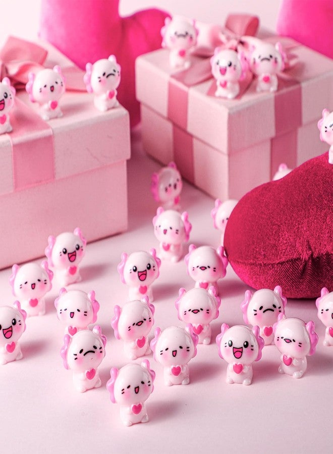 Quzzil 48 Pcs Mini Resin Axolotl 4 Styles Summer Tiny Miniature Axolotl Figurines Heart Little Animals Figures to Hide for DIY Craft Garden Landscape Potted Plant Aquarium Micro Landscape Decor - Image 5