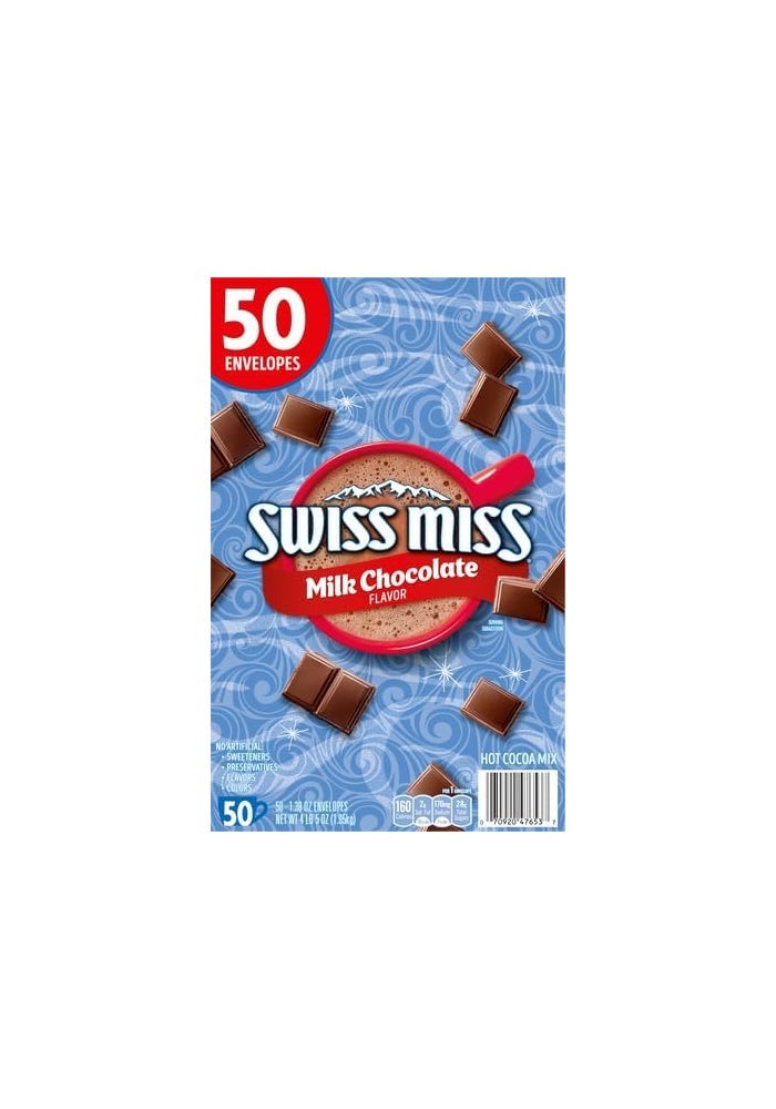 Swiss Miss خليط كاكاو ساخن بالشوكولاتة الحليب من سويس ميس - 50 عبوة - Image 4