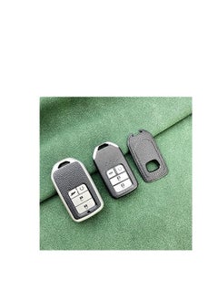 OUYoo OUYoo For Honda Key fob Cover,case Texture,with Keychain,Soft TPU Key Shell/Skin,4-Buttons fit Accord Civic CRV Pilot Odyssey Passport Remote Key Vehicle Accessories,（Green）.  - Image 3
