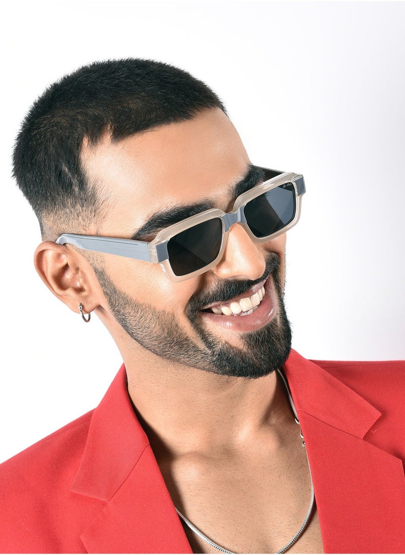 Woggles Red Pappy Flareon Black Rectangle Sunglasses  - Image 1