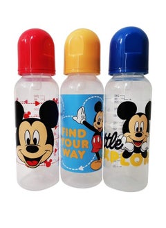 Cudlie Disney Baby Boy Mickey Mouse 9 Oz Pack Of Three Baby Bottles Find Your Way  - Image 2