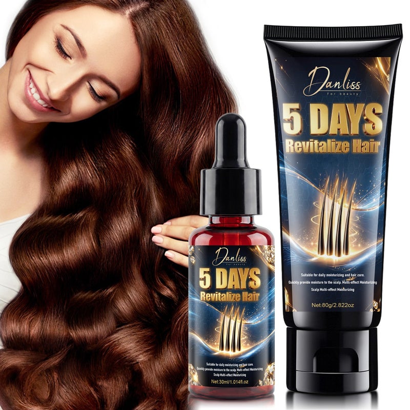 Danliss 5-Day Revitalizing Shampoo and Conditioner Set 80g Scalp Nourishing Hair Mask + 30ml Scalp Repair Serum - Image 1
