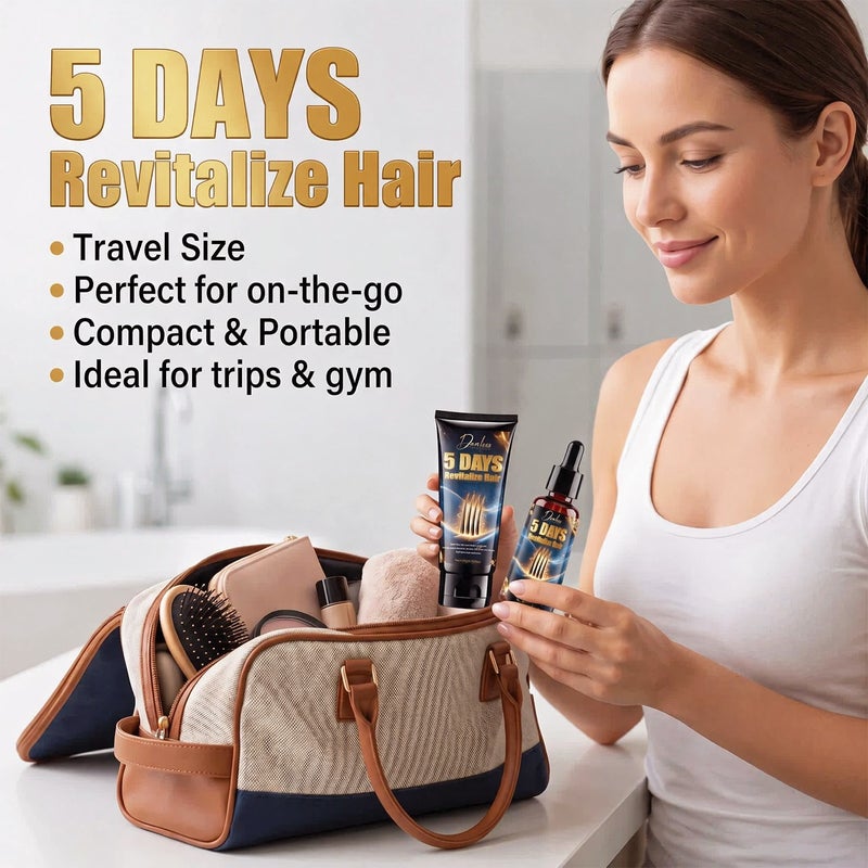 Danliss 5-Day Revitalizing Shampoo and Conditioner Set 80g Scalp Nourishing Hair Mask + 30ml Scalp Repair Serum - Image 4