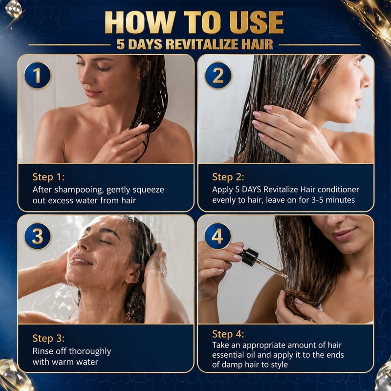 Danliss 5-Day Revitalizing Shampoo and Conditioner Set 80g Scalp Nourishing Hair Mask + 30ml Scalp Repair Serum - Image 2