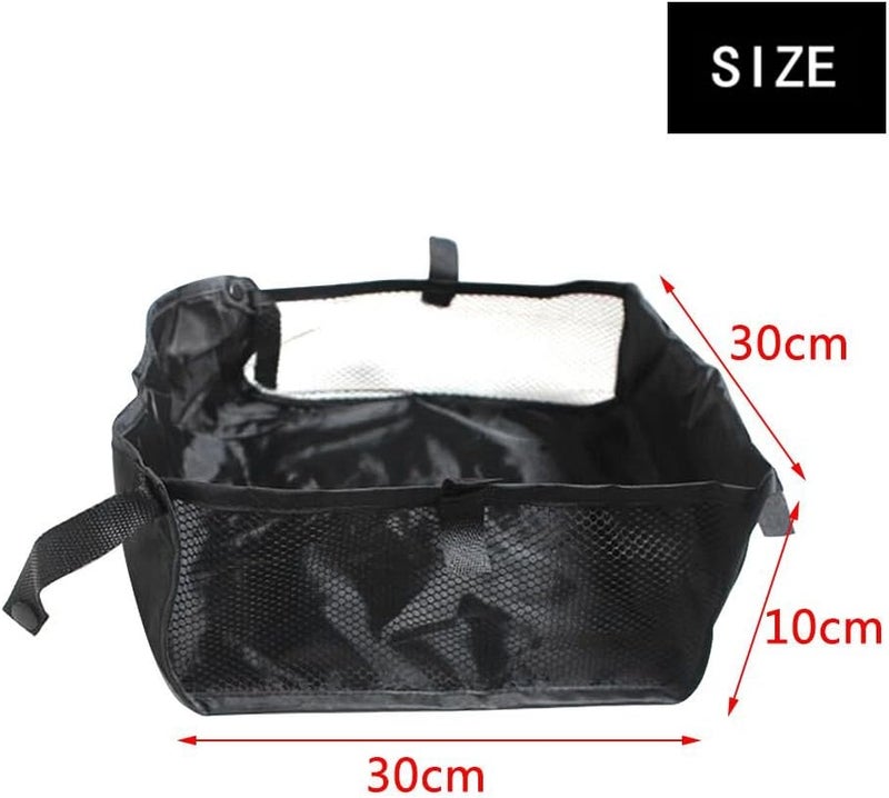 klarako Stroller Bottom Storage Bag, 2PCS Installable Baby Car Buggy Pushchair Basket Shopping Case Organizer with Magic Sticker and Buttons, A Stable Firm Place for Placing Kid's Supplies - Image 5