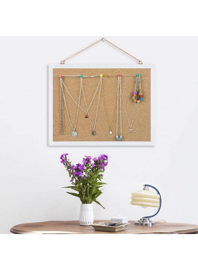 FEBSNOW Cork Board Bulletin Board 15.7 X 12 Inches With Rectangle White Frame Hanging Pin For Office Home Message Board Or Vision Board Decoration  - Image 5