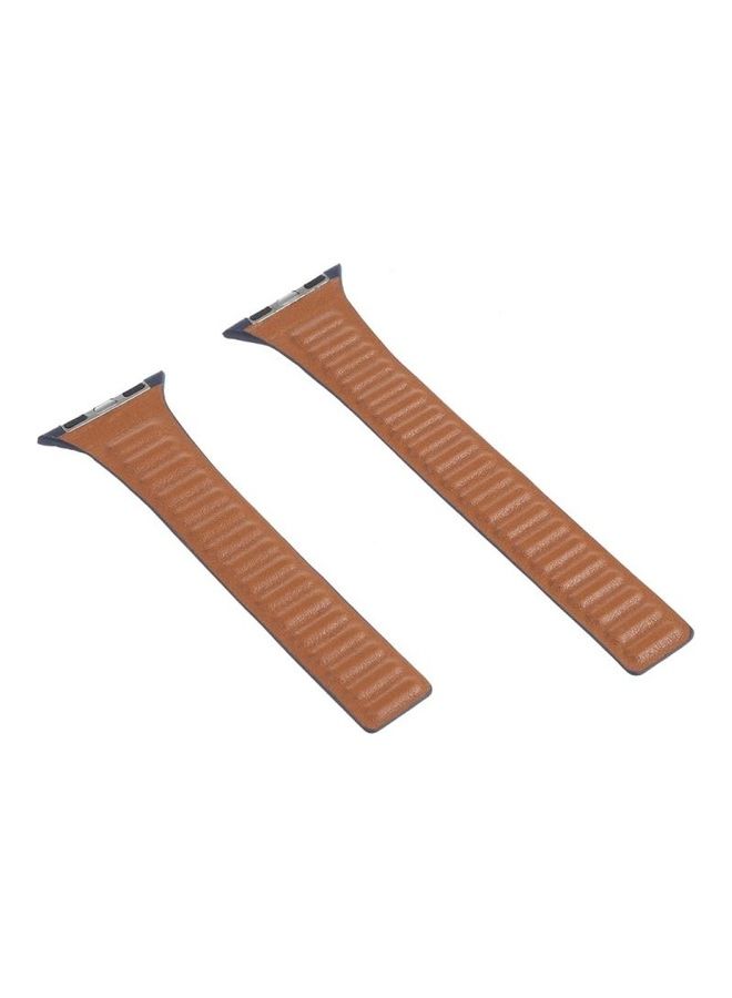 Aknur Slimming Loop Magnetic Replacement Watchband For Apple Watch Series 7 45mm/6SE54 44mm/321 42mm Sunset Glow - Image 4