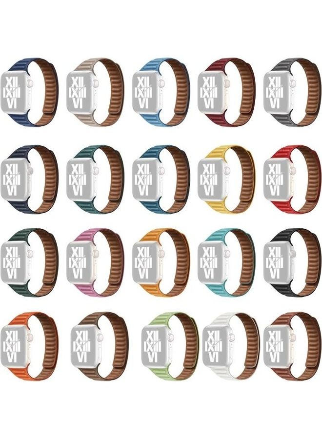 Aknur Slimming Loop Magnetic Replacement Watchband For Apple Watch Series 7 45mm/6SE54 44mm/321 42mm Sunset Glow - Image 2