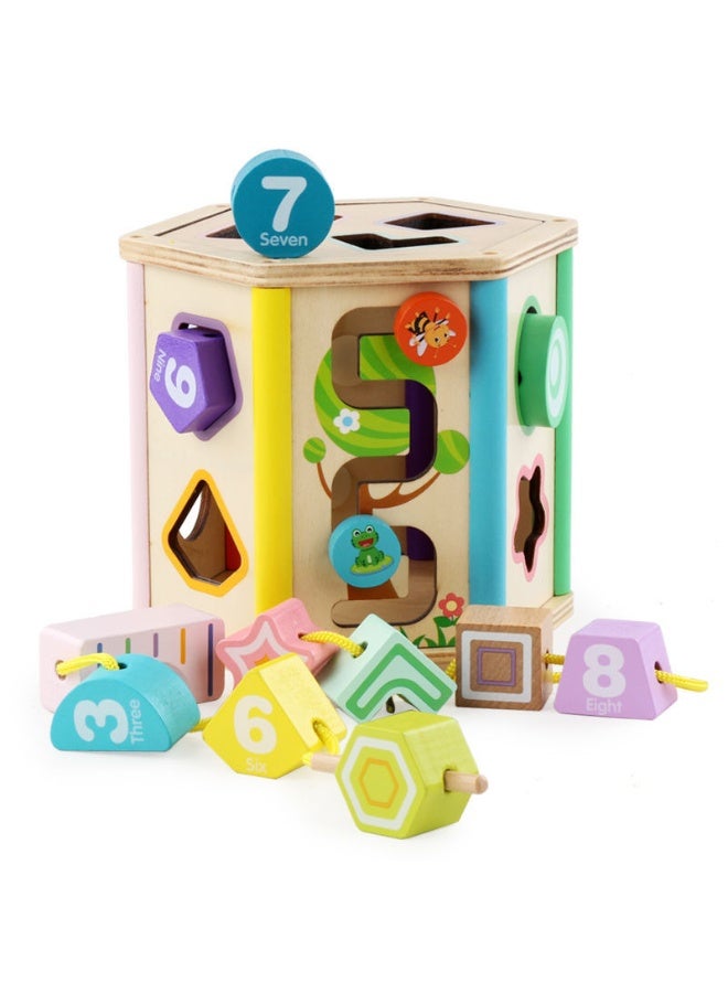 Infant Educational Shape Matching Intelligence Box Building Blocks Toy Car for Early Learning