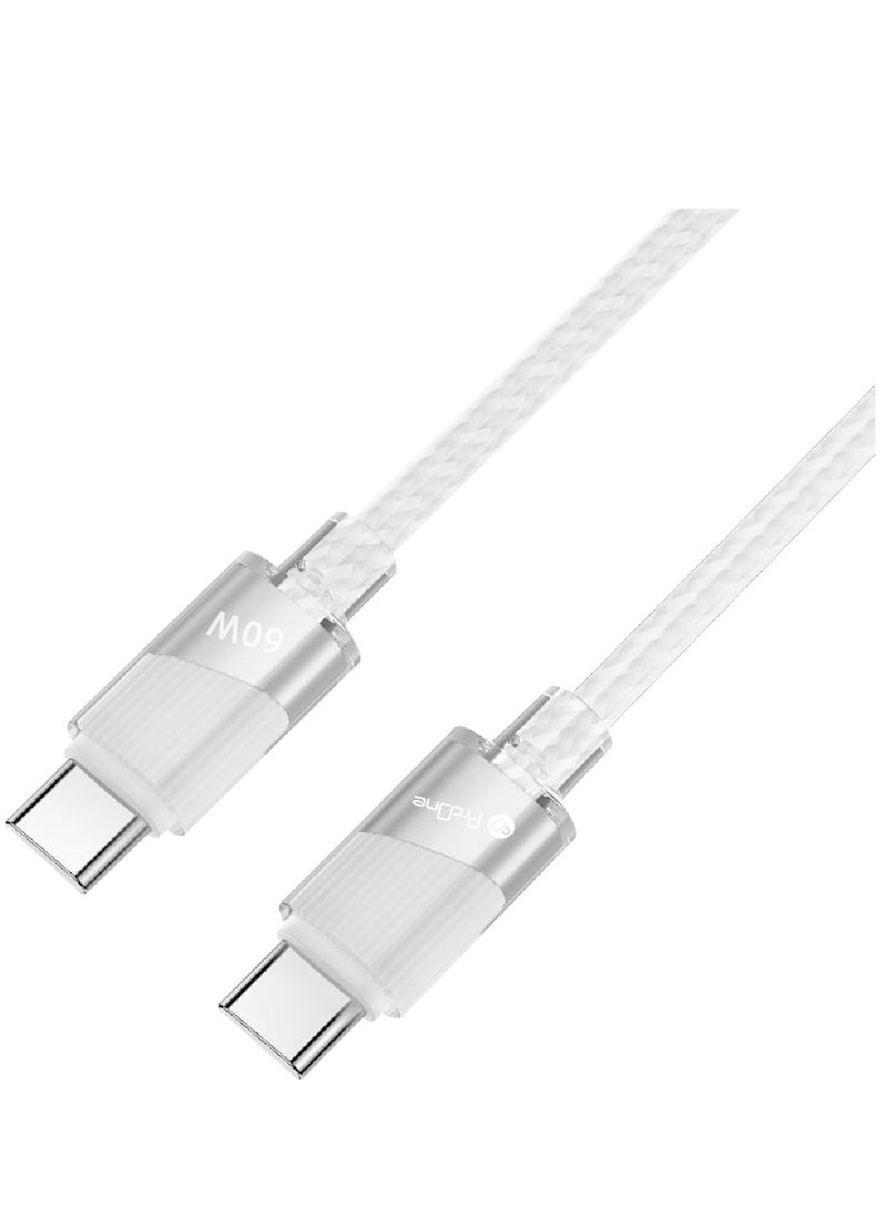 ProOne ProOne PCC131 Type-C to Type-C 60W Fast Charging and Data Transfer Cable. Durable 1m Cable, High-Speed Performance  - Image 1
